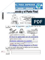 Ficha de La Mayúscula y El Punto Final para Primaria