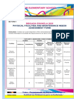 Napocor Elementary School: Physical Facilities and Maintenance Needs Assessment Form