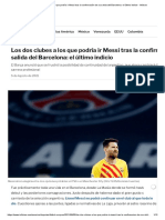 Los dos clubes a los que podría ir Messi tras la confirmación de su salida del Barcelona_ el último indicio - Infobae