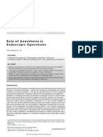 Roleofanesthesiain Endoscopicoperations: Yoon-Jeong Cho