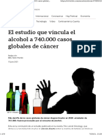 El estudio que vincula el alcohol y cáncer 