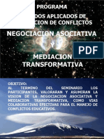 Programa Metodos Aplicados de Resolucion de Conflictos: Negociacion Asociativa Y Mediacion Transformativa