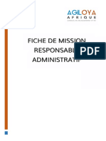 Agiloya Afrique - Fiche Mission - Responsable Administratif
