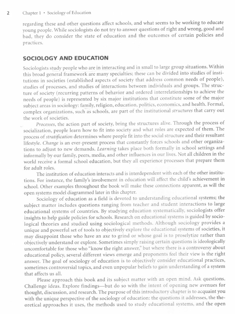 Importance of Sociology of Education | PDF | Sociology | Teachers