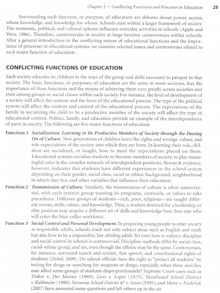 Functions of Education PDF Society Socialization