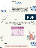 5.1.5 Menentukan Nilai Sinus, Kosinus Dan Tangen Sudut 30°, 45° Dan 60° Tanpa Menggunakan Kalkulator