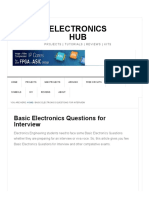 Electronics HUB: Basic Electronics Questions For Interview