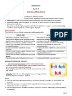 ECONOMICS CLASS XI COLLECTION OF DATA NOTES