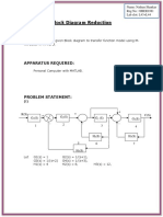 Block Diagram Reduction: Name: Nathan Shankar Reg No: 19BEE0381 Lab Slot: L43+L44 Faculty In-Charge: Geethanjali P