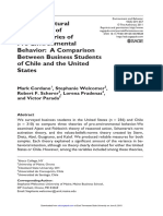 A Cross-Cultural Assessment of Three Theories of Pro-Environmental Behavior: A Comparison Between Business Students of Chile and The United States