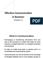 Effective Communication in Business: (Chapter-1)