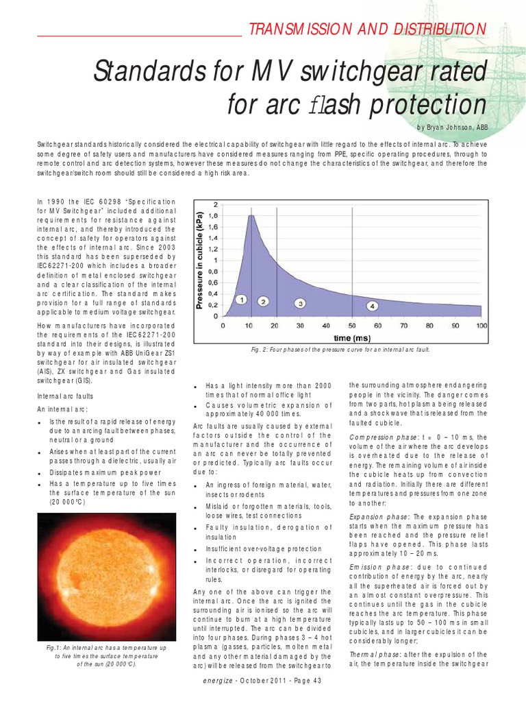 MV Switchgear Internal Arc Protection Standards | PDF | Electric Arc ...