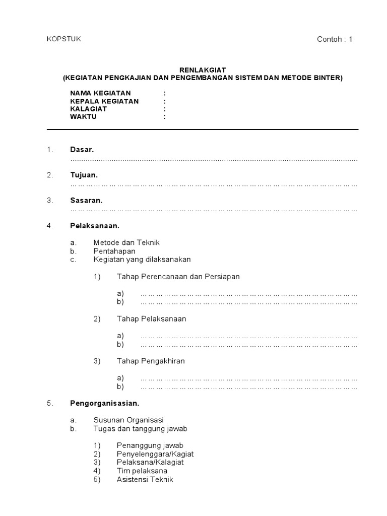 Panduan Kegiatan Renlakgiat Binter | PDF
