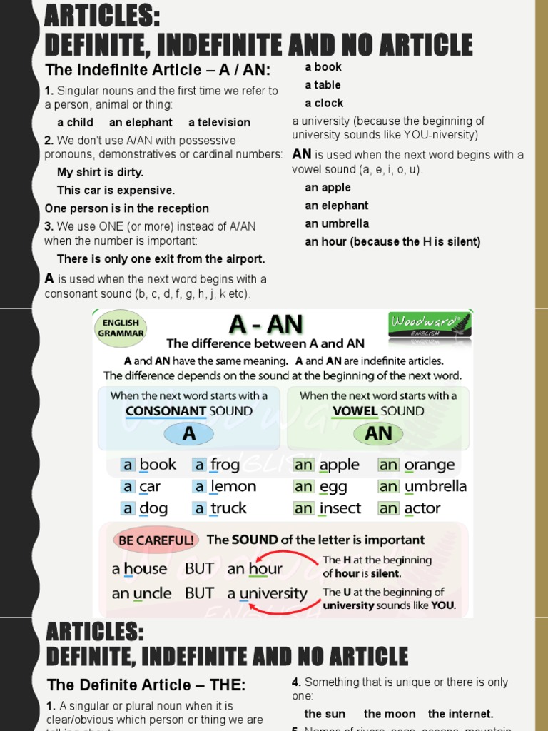 Understanding Articles in English | PDF | Grammatical Number ...
