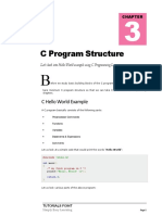 C Program Structure: C Hello World Example