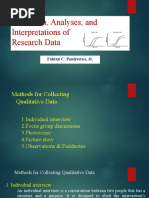 Collection, Analyses and Interpretation of Data