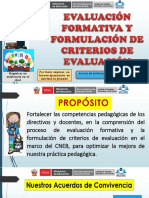 Evaluacion Formativa y Criterios de Evaluacion - Capacitacion 02 Agosto