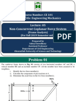 15) Lecture 05 (Non-Concurrent Coplanar Force System) (Frame Analysis)