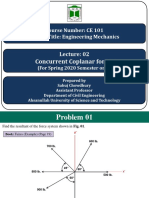 Engineering Mechanics: Concurrent Coplanar Forces