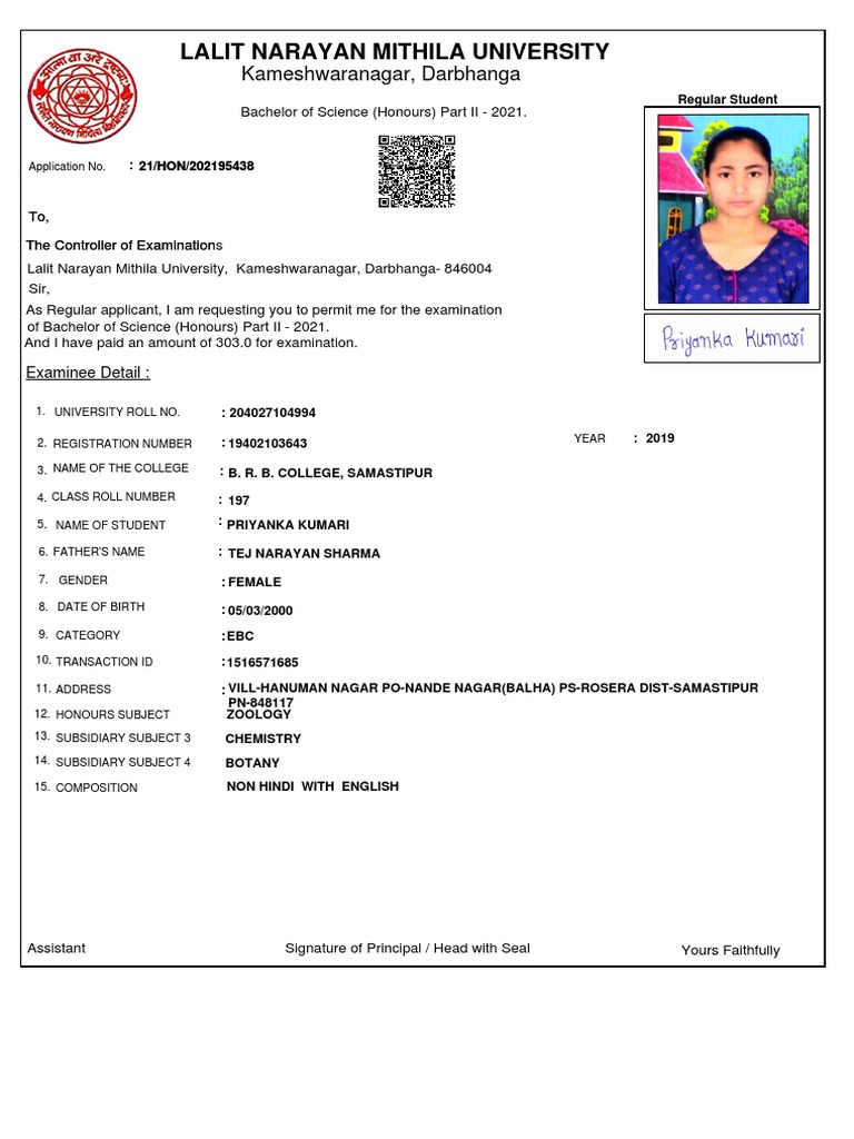 Lalit Narayan Mithila University: Kameshwaranagar, Darbhanga | PDF ...