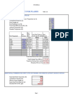 Calculation Sheet For Flares: User Supplied Inputs (Grey Cells)