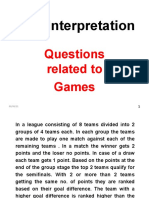 Data Interpretation: Questions Related To Games
