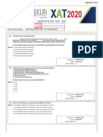 XAT 2020 Question Paper