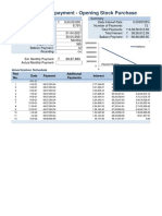 Overdraft Repayment - Opening Stock Purchase: Amortization Schedule