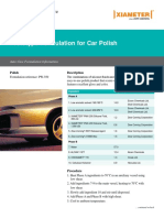 Prototype Formulation For Car Polish: Automotive