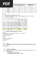 Sales 20: Years Advertising Expense (Millions) X Sales (Thousands) y