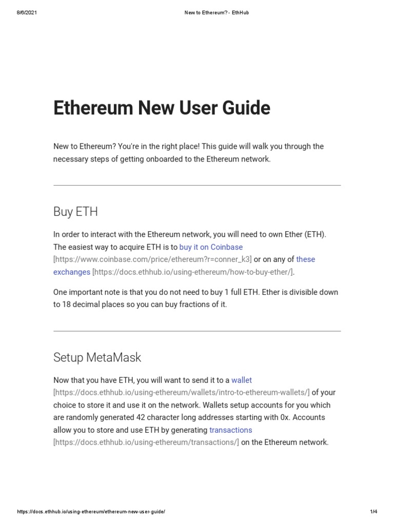 Ethereum Guide for Beginners | PDF | Information Age | Applications Of  Cryptography
