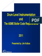 Drum Level Instrumentation And: The ASME Boiler Code Requirements