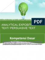 Analytical Exposition Text/ Persuasive Text