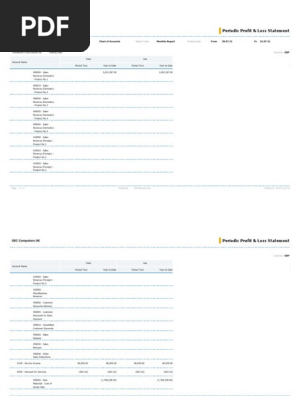 profit and loss statement - marinella