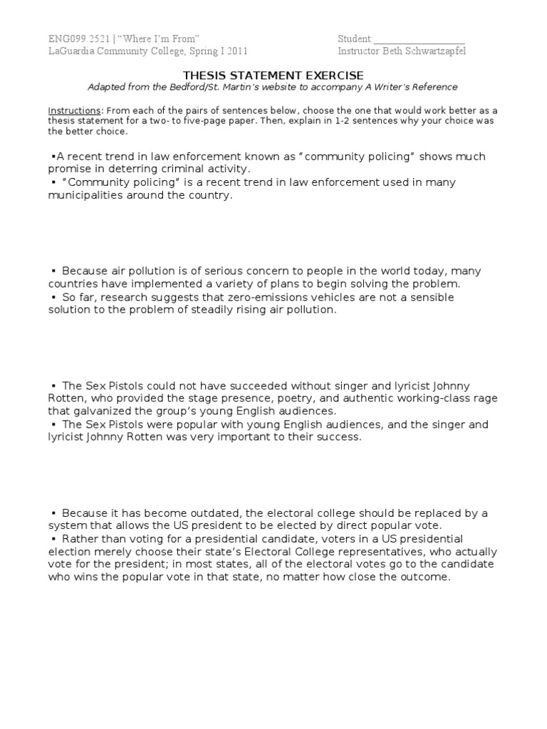 Thesis statement for exercise and health picture