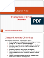 Chapter Nine: Foundations of Group Behavior
