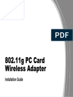 802.11g PC Card Wireless Adapter: Installation Guide