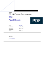 DS-140 DESIGN SPECIFICATION Payroll Reports Version 1.0