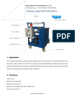 Mobile Turbine Lube Oil Purification: 1. Application