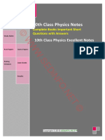 10th Physics Short Questions