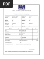 Orion Elevators Contracting PVT LTD: Payslip For The Month of May 2021