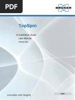 Topspin: Installation Guide User Manual