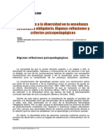 Javier Onrubia - La Atención A La Diversidad en La Enseñanza Secundaria Obligatoria. Algunas Reflexiones y Criterios Psicopedagógicos