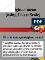 Weighted Mean (Using Likert Scale)