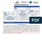 Planificador de La Experiencia Matematica 4° Sec - 4