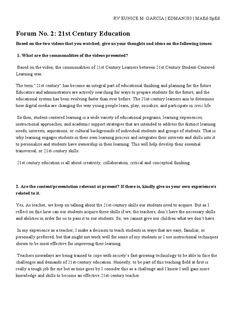 21st Century Education Insights and Strategies | PDF | Learning | Teachers
