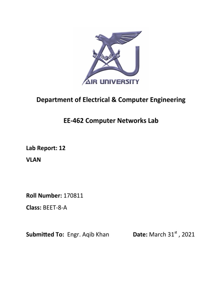 Department of Electrical & Computer Engineering EE-462 Computer ...