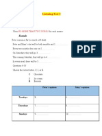 Listening Test 2: Section 1