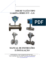 Manual Medidor de Vazao Tipo Turbina para Liquidos e Gases