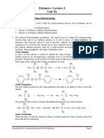 Polymers: Lecture 3 Unit-2b: The Mechanism of Addition Polymerization